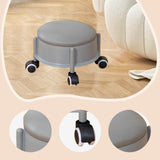 Maxbell 360° Rotating Low Roller Seat Stool Kids Women for Salons Living Room Garage Grey