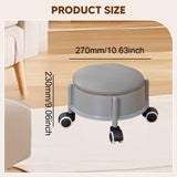 Maxbell 360° Rotating Low Roller Seat Stool Kids Women for Salons Living Room Garage Grey