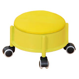 Maxbell 360° Rotating Low Roller Seat Stool Kids Women for Salons Living Room Garage Yellow