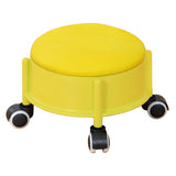Maxbell 360° Rotating Low Roller Seat Stool Kids Women for Salons Living Room Garage Yellow