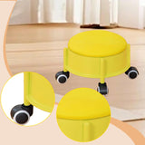 Maxbell 360° Rotating Low Roller Seat Stool Kids Women for Salons Living Room Garage Yellow