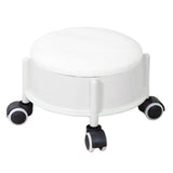 Maxbell 360° Rotating Low Roller Seat Stool Kids Women for Salons Living Room Garage White