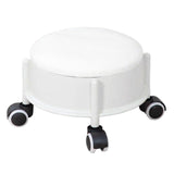 Maxbell 360° Rotating Low Roller Seat Stool Kids Women for Salons Living Room Garage White