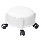 Maxbell 360° Rotating Low Roller Seat Stool Kids Women for Salons Living Room Garage White
