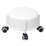 Maxbell 360° Rotating Low Roller Seat Stool Kids Women for Salons Living Room Garage White