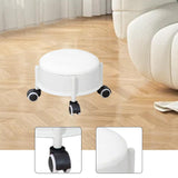 Maxbell 360° Rotating Low Roller Seat Stool Kids Women for Salons Living Room Garage White