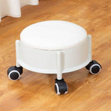Maxbell 360° Rotating Low Roller Seat Stool Kids Women for Salons Living Room Garage White