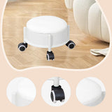 Maxbell 360° Rotating Low Roller Seat Stool Kids Women for Salons Living Room Garage White