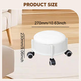 Maxbell 360° Rotating Low Roller Seat Stool Kids Women for Salons Living Room Garage White