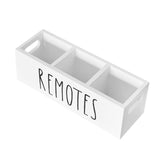 Maxbell Remote Control Holder Rustic Bedside Table Storage Organizer for Office Home