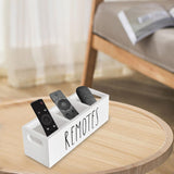 Maxbell Remote Control Holder Rustic Bedside Table Storage Organizer for Office Home