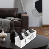 Maxbell Remote Control Holder Rustic Bedside Table Storage Organizer for Office Home