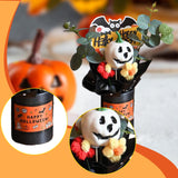 Maxbell Halloween Pumpkin Head Bouquet Creative Decorative for Home Decor Table Kids white