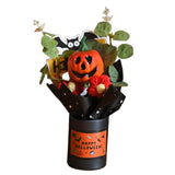 Maxbell Halloween Pumpkin Head Bouquet Creative Decorative for Home Decor Table Kids Orange