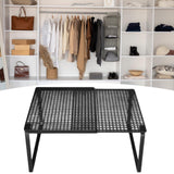 Maxbell Expandable Cabinet Storage Shelf Stand Riser Organizer Rack Black 27 to 38cm
