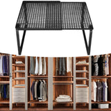 Maxbell Expandable Cabinet Storage Shelf Stand Riser Organizer Rack Black 27 to 38cm