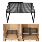 Maxbell Expandable Cabinet Storage Shelf Stand Riser Organizer Rack Black 27 to 38cm