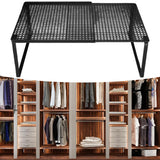 Maxbell Expandable Cabinet Storage Shelf Stand Riser Organizer Rack Black 38 to 62cm