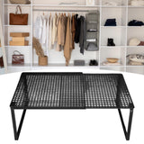 Maxbell Expandable Cabinet Storage Shelf Stand Riser Organizer Rack Black 38 to 62cm