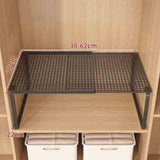 Maxbell Expandable Cabinet Storage Shelf Stand Riser Organizer Rack Black 38 to 62cm