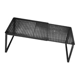 Maxbell Expandable Cabinet Storage Shelf Stand Riser Organizer Rack Black 50 to 85cm