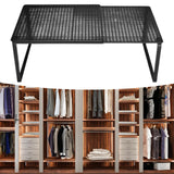 Maxbell Expandable Cabinet Storage Shelf Stand Riser Organizer Rack Black 50 to 85cm