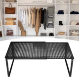Maxbell Expandable Cabinet Storage Shelf Stand Riser Organizer Rack Black 50 to 85cm