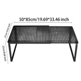 Maxbell Expandable Cabinet Storage Shelf Stand Riser Organizer Rack Black 50 to 85cm
