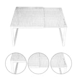 Maxbell Expandable Cabinet Storage Shelf Stand Riser Organizer Rack White 27 to 38cm