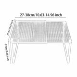 Maxbell Expandable Cabinet Storage Shelf Stand Riser Organizer Rack White 27 to 38cm