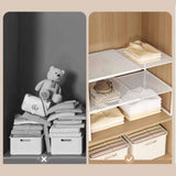 Maxbell Expandable Cabinet Storage Shelf Stand Riser Organizer Rack White 27 to 38cm