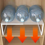 Maxbell Expandable Cabinet Storage Shelf Stand Riser Organizer Rack White 27 to 38cm