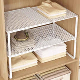 Maxbell Expandable Cabinet Storage Shelf Stand Riser Organizer Rack White 27 to 38cm