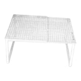 Maxbell Expandable Cabinet Storage Shelf Stand Riser Organizer Rack White 27 to 38cm