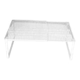 Maxbell Expandable Cabinet Storage Shelf Stand Riser Organizer Rack White 38 to 62cm