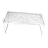 Maxbell Expandable Cabinet Storage Shelf Stand Riser Organizer Rack White 38 to 62cm