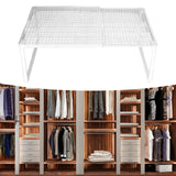 Maxbell Expandable Cabinet Storage Shelf Stand Riser Organizer Rack White 38 to 62cm