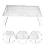 Maxbell Expandable Cabinet Storage Shelf Stand Riser Organizer Rack White 38 to 62cm