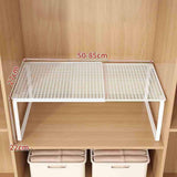 Maxbell Expandable Cabinet Storage Shelf Stand Riser Organizer Rack White 50 to 85cm