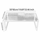 Maxbell Expandable Cabinet Storage Shelf Stand Riser Organizer Rack White 50 to 85cm