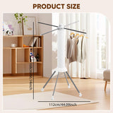 Maxbell Clothes Drying Rack Sturdy Clothing Rack for Outdoor Indoor Daily Family Use 4 Poles