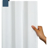 Maxbell Waffle Shower Curtains Polyester Washable Heavy Duty for Hotel Bathroom Home White