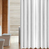 Maxbell Waffle Shower Curtains Polyester Washable Heavy Duty for Hotel Bathroom Home White