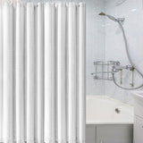 Maxbell Waffle Shower Curtains Polyester Washable Heavy Duty for Hotel Bathroom Home White