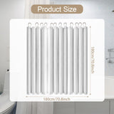 Maxbell Waffle Shower Curtains Polyester Washable Heavy Duty for Hotel Bathroom Home White