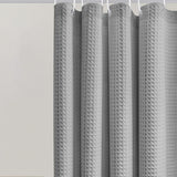 Maxbell Waffle Shower Curtains Polyester Washable Heavy Duty for Hotel Bathroom Home Gray