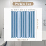 Maxbell Waffle Shower Curtains Polyester Washable Heavy Duty for Hotel Bathroom Home Blue