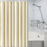 Maxbell Waffle Shower Curtains Polyester Washable Heavy Duty for Hotel Bathroom Home Beige