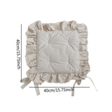 Maxbell Ruffle Chair Cushion Seat Mat Ruffled Chair Pad for Patio Wedding Decoration