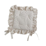 Maxbell Ruffle Chair Cushion Seat Mat Ruffled Chair Pad for Patio Wedding Decoration